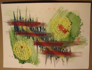 012 - Oil pastel and watercolor on paper. Created 2008