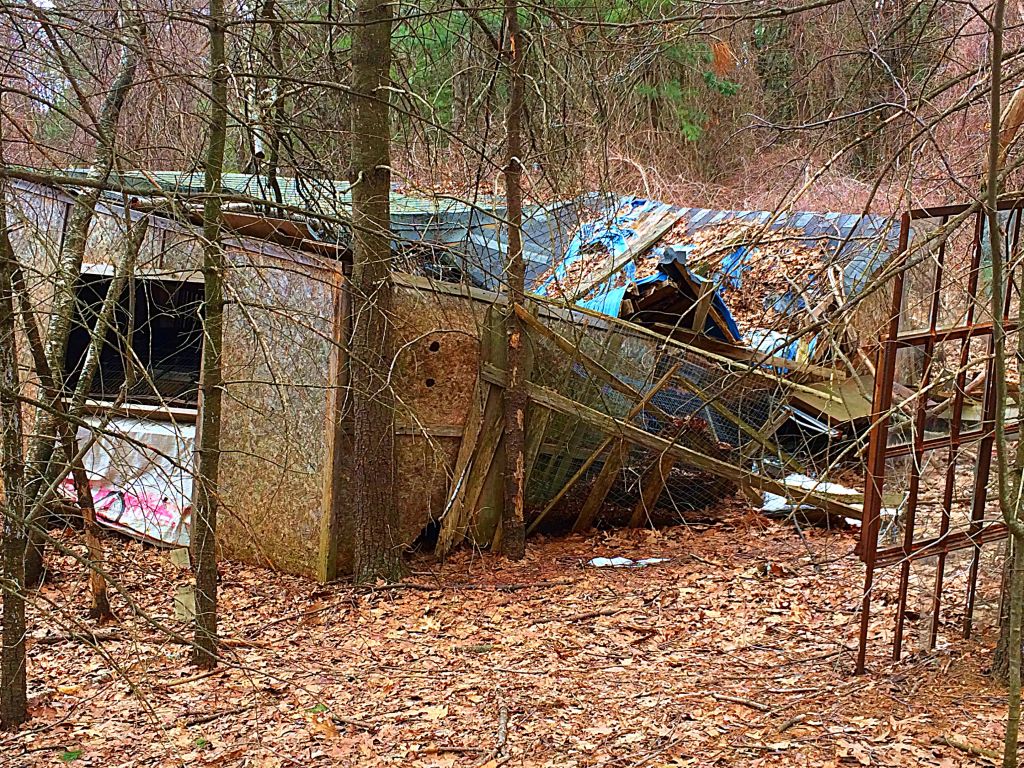 broken-down garage